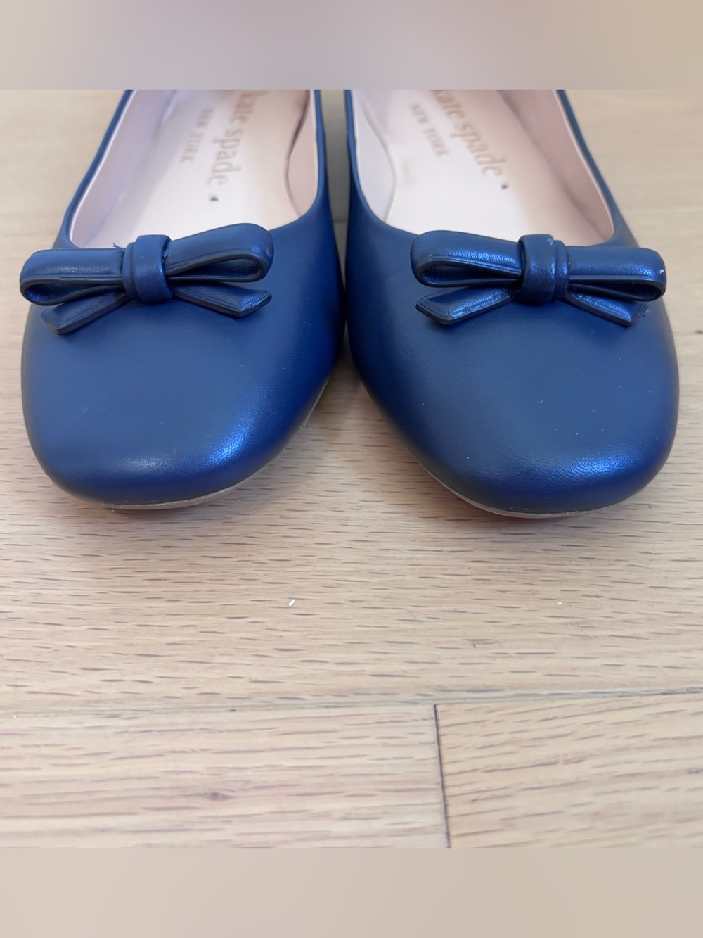 Final sale New Kate Spade Kiersten genuine leather ballet flats blazer blue colo - Picture 10 of 16